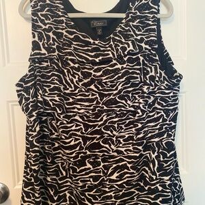 Chico's Black and White Sleeveless Top